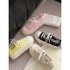 Zapatos de lona pequeños con suela gruesa y aumento de altura, verano 2024, nuevos zapatos blancos para mujer con falda, zapatos de skate que combinan con todo.