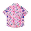Camisas Florales de Comercio Exterior Transfronterizo, Manga Corta, Unisex, Estilo Pareja, Estilo Vacaciones en la Playa, Festival Songkran, Camisas Tailandesas, Chaquetas