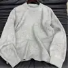 Estilo Old Money Tendência Gola Redonda Suéter Masculino Outono/Inverno Casual Solto Tamanho Grande Versátil Cor Sólida Malha