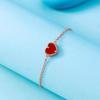 Pulsera de Corazón de Oro Rosa de 14K para Niñas, Gama Alta, Lujo Accesible, Joyería de Muñeca de Nicho, Regalo de Cumpleaños para Novia 2022