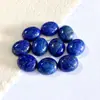 Fornecido Diretamente do Fabricante, Cabochões Ovais de Lápis-lazúli, Cabochões para Anel de Fundo Plano, Vários Tamanhos, Acessórios para Joias de Inlay DIY Feitos à Mão