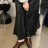 Sandálias Slip-On Quadradas Simples Estilo Francês Outono 2026 Mules Planas Casuais de Bico Fechado para Mulheres