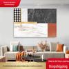 Restaurante estilo nórdico Pintura decorativa moderna simples sala de jantar pendurada pintura preto e branco cozinha criativa mural decoração restaurante 2418