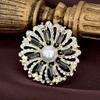 Broche de aleación con diamantes de imitación para mujer, broche para camisa, traje, hebilla oculta ajustada a la cintura, botón decorativo para cheongsam, joyería antiexposición.