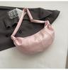 Bolsa Retrô Plissada Dumpling 2025 Nova Grande Capacidade Alça de Ombro com Nó Bolsa Transversal de Ombro Único Superfície Pu Bolsa Feminina