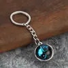 Accesorios Nuevos Transfronterizos Llavero de las Doce Constelaciones Llavero de Piedra del Tiempo Colgante de Bolso de Moda Regalo