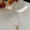 Palavra Fu Acessível Luxo Design de Nicho Versátil Retro Elegante Alto Padrão Personalizado Corrente para Clavícula Pérola Feminina Colar Marca Fu Feminino