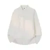 Camisa para hombre G-stone con cuello mao, tapeta de botones completa, color liso, estilo básico, corte holgado, para hombres jóvenes
