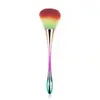 Copa pequeña para brocha de maquillaje de cintura única brocha para colorete brocha grande para polvo de maquillaje cabeza de cepillo arcoíris venta al por mayor de fábrica