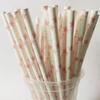 Popotes de Papel Biodegradable Desechables de Estrella de Cinco Puntas con Lunares Coloridos Estrellas Decorativas para Postre Bebida Popotes Rayados