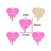 Colgante Rosa para Regalo del Día de San Valentín Hecho de Aleación con Goteo de Aceite, Accesorios para Joyería DIY, Pulsera, Pendientes, Llavero, Colgante W627
