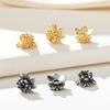 Plata esterlina S925 flor de loto soporte de flor bidireccional accesorios de capullo de flor diy hecho a mano pulsera de cuerda con cuentas espaciador de cuentas para pulsera