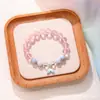 Diseño Original Pulsera de Cristal Natural Pulsera de Perlas de Sirena Pulsera de Cristal Rosa Combinación Múltiple Joyería Highlanbao Joyería