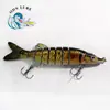 130mm 17g Señuelo Artificial Flexible para Nadar Perro Pez Señuelo Falso Señuelo de Nueve Secciones Pez Plástico Señuelo Duro Señuelo Falso