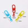 Cierre de Puerta Giratorio en Forma de U de Colores Pintado Broche de Langosta Accesorios para Joyería DIY Colgante para Llavero Hebilla para Colgar Bolsas Muñecas