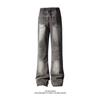 Calças Retas Americanas Retro Desgastadas Lavadas High Street de Outono New Jeans