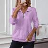 Outono e Inverno 2025 Transfronteiriço Amazon Exportação Europeia e Americana Novo Casual Lapela Zíper Manga Longa Bolso com Aba Calças Moletom Roupas Femininas