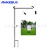 Bandera estadounidense de transferencia de calor, bandera de jardín por sublimación, bandera de jardín blanca en blanco, asta de bandera de hierro