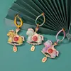 Hebilla de Anillo de Caballo Giratoria de Brocado de Canción de Doble Cara, Colgante de Llavero de Pony Giratorio, Accesorio de Joyería DIY, Venta al por Mayor desde el Fabricante