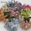 Arreglo floral artificial de lirio silvestre de 9 ramas y 9 cabezas, adecuado para decoraciones de bodas, decoraciones de pasillos y centros de mesa.; disponible en varios colores, hecho de seda