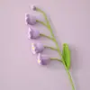 Campanilla de Viento Orquídea Hecha a Mano Terminada Lana Flor de Lirio del Valle de Cuatro Cabezas Rama Estilo ins Hogar Flor de Decoración de Restaurante de Lujo Ligero