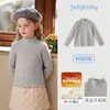 Suéter Jerry para Bebês Meninas 2026 Outono Novo Estilo Crianças Maiores Camada Base Malha Quente Roupas de Inverno para Bebês