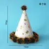 Sombrero de Cumpleaños para Niños y Adultos Punto Láser Reflectante Gorra Puntiaguda de Bola Gorra Puntiaguda de Fiesta Gorra de Corona Gorra de Bola Mao