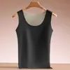 Chaleco Cálido para Mujer 2025 Nuevo Estilo con Cachemira Engrosada y Camisola de Seda Capa Base para Otoño e Invierno
