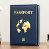 Porta pasaporte de residente de la Tierra Unisex Cubierta protectora de viaje Documento de Aduanas de EE. UU. Pasaporte Bolsa de almacenamiento portátil