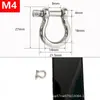 Grillete en D de Acero Inoxidable 304 Grillete en Forma de Arco Hebilla de Elevación Marina Anillo de Conexión para Cable de Acero M4-M38