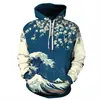 Moda 2024 Sudadera con Estampado de Patrón 3D para Hombre Diseño Urbano Harajuku Retro Manga Larga Superior Sencillo No