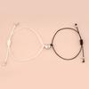 Pulsera de Pareja Magnética Ajustable Trenzada con Forma de Corazón, Moderna, Creativa, Simple y Fresca, Pulsera de Mejor Amigo