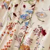 2025 Europeo y Americano Amazon Transfronterizo Verano Nuevo Mujer Talla Grande Casual Estampado Floral Tinta Botón Delantero