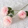 Crisantemo bola flor artificial flor artificial flor de seda sala de estar interior decorativa mesa arreglo floral de una sola rama venta al por mayor adornos florales decorativos