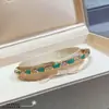 Pulseira Ossos de Cobra Versão Alta Baojia com Madrepérola Branca para Mulheres Banhada Completamente em Ouro Rosa 18K Céu Estrelado Pulseira de Luxo Leve de Alta Qualidade