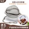 Fábrica 304 forma de corazón colador de té creativo acero inoxidable infusor de té corazón saborizante filtro de té filtro de té