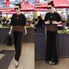 Conjunto de Dos Piezas Estilo Europeo para Mujer Primavera/Verano 2026: Conjunto Informal a Cuadros de Sudadera Elegante y Adelgazante con Pantalones de Pierna Ancha para Mujer