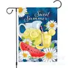 Amazon Venta Caliente Transfronteriza Flores de Primavera y Verano Bandera de Bienvenida para Jardín Ventas Directas de Fábrica Venta al por Mayor Bandera Personalizada para Jardín