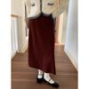 3ª manhã combinando Just Need Cashmere cintura alta emagrecimento vinagre lã saia ZY2415