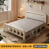 Cama plegable cama individual adulto simple 1.2 metros hogar cama pequeña 1.5 metros doble cama engrosada dormitorio tablero duro cama de arte en hierro