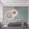 Tecido de Parede de Fundo para Quarto Minimalista Moderno Listras Estereoscópicas 8D Mural Ecológico Quarto Infantil Menina Desenho Animado Tecido de Parede Decorativo