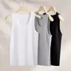 Chaleco sin mangas para hombre Verano Secado rápido Deportes Fitness Camiseta Holgado Talla grande Camiseta sin mangas Camiseta base de seda helada