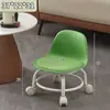 Taburete Giratorio con Respaldo para Uso Doméstico, Adecuado para Apartamentos Pequeños, Silla Móvil para Sala de Estar, Silla Amigable para Niños para Aprender a Caminar, Silla Giratoria