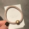 Estilo coreano nueva bola de metal texturizado oro mate marrón leche banda para el cabello moderna elegante simple goma para el cabello cuerda para el cabello accesorios para el cabello