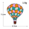Parches Bordados de Computadora de Moda Globo Aerostático Gafas de Sol con Diamantes Parches de Tela Bordada Parches Decorativos para Ropa sin Costura Personalizados Venta al por Mayor