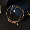 [Corazón Sui] Pulsera de cristal natural para mujer, pulsera de cristal de ágata roja del sur, diseño de nicho, pulsera de la suerte Benmingnian