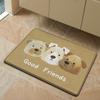 Dajiang Baño Hogar Inodoro Antideslizante Alfombrilla para Pies Alfombrilla Absorbente de Agua Alfombrilla para Piso Estilo Nórdico Alfombrilla de Secado Rápido para Entrada de Baño