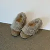 Nuevas Pantuflas Birkenstock de Invierno 2026 Estilo Coreano Linda Pata de Gato Forradas de Felpa para Mujer, Elegantes Pantuflas de Algodón Mullido para Deslizar y Usar al Trabajar