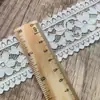 4.5cm Exquisito encaje blanco calado bordado para accesorios para el cabello, bolsos, sombreros, materiales de patchwork DIY para ropa