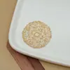 Antigo estilo chinês chapéu bronze flor peça diy estilo ming grampo de cabelo niang embrulho flor material eletroforese galvanoplastia xiangyun peça acessórios de cabelo